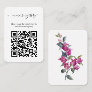 Cartão De Informações Código QR de detalhes do casamento de Bougainville