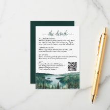 Código QR de Detalhes do Casamento Rústico no Lago