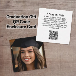 Cartão De Informações Código QR de Presente de Formatura com Foto na Fre