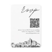 Código QR de RSVP Moderno de Casamento de San Jose