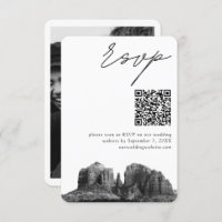 Código QR de RSVP Moderno de Casamento de Sedona