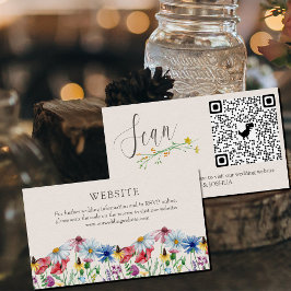 Cartão De Informações Código QR de RSVP Online do Site de Casamento de F