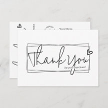 Código QR de Script Moderno Simples, Obrigado