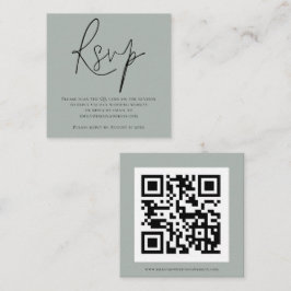 Cartão De Informações Código QR de Scripto Verde Sage Envio de Resposta 