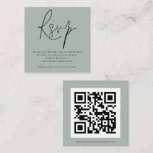 Cartão De Informações Código QR de Scripto Verde Sage Envio de Resposta
