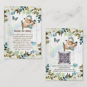 Cartão De Informações Código QR de Solicitação de Poema de Bebê do P