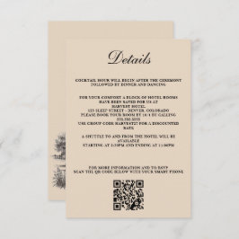 Cartão De Informações Código QR do Casal da barra e detalhes