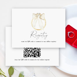 Cartão De Informações código QR do chuveiro de noiva Arco de Anel para r