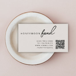 Cartão De Informações Código QR do Fundo de Lua de Mel Registro de Casam