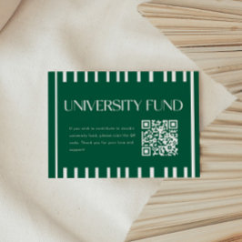 Cartão De Informações Código QR do Fundo Universitário Verde Moderno par