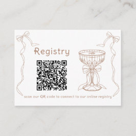 Cartão De Informações código QR do Martini Espresso registro chá de noiv