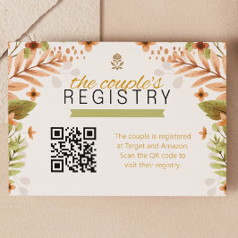 Cartão De Informações Código QR do Registro de Botânicos Verdes e Castan