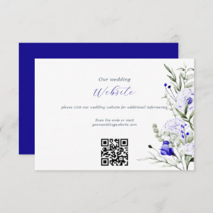Cartão De Informações Código QR do Sade of Royal Blue Ivory Wedory Websi