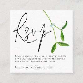 Cartão De Informações Código QR do Script de Visca com Minimalista para 