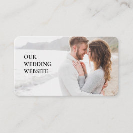 Cartão De Informações Código QR do site do nosso casamento, foto persona