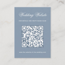Cartão De Informações Código QR e Caligrafia para Site de Casamento em A