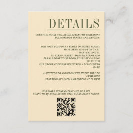 Cartão De Informações Código QR e detalhes do Casal do Descanhão Externo