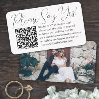 Código QR e Foto de RSVP de Casamento Online Diga 