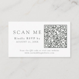 Cartão De Informações Código QR e site de casamento Eucalyptus Wedding R