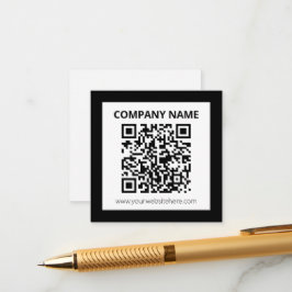 Cartão De Informações Código QR editável & Design simples personalizável