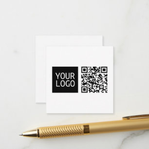 Cartão De Informações Código QR editável & Logotipo ou imagem da sua emp