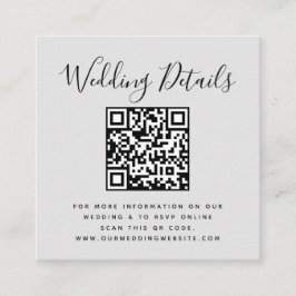 Cartão De Informações Código QR Foto RSVP