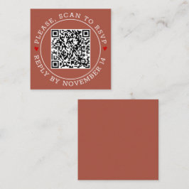 Cartão De Informações Código QR: Fronteira RSVP e boato de terracotta