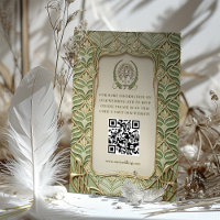 Código QR Informações do Site de Casamento Art Nou