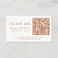 Código QR Laranja Queimado RSVP Casamento