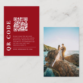 Cartão De Informações Código QR mínimo - Foto dos detalhes do casamento