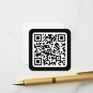 Cartão De Informações Código QR moderno editável Preto Branco ou qualq
