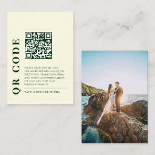 Cartão De Informações Código QR moderno - Foto de Detalhes do Casamento 