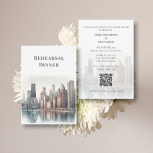 Cartão De Informações Código QR para Ensaios de Casamento em Chicago