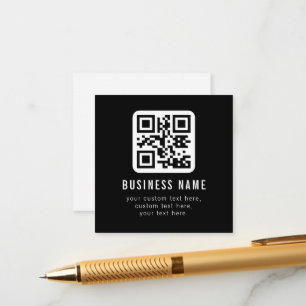 Cartão De Informações Código QR personalizável e design de texto editáve