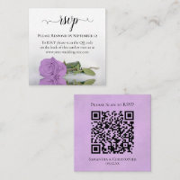 Código QR RSVP RSVP de Casamento Elegante Rosa Rpú