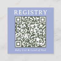 Código QR Simples Azul e Verde para Loja de Regist
