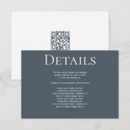 Cartão De Informações Código QR Simples de Casamento Elegante