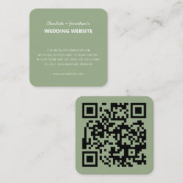 Cartão De Informações Código QR Site de Casamento outono Simples Moderno
