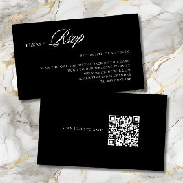 Cartão De Informações Código QR sofisticado de Na moda elegante no verso