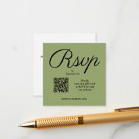 Código QR Verde Casamento Chic