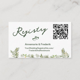 Cartão De Informações Código QR Verde Oleícola