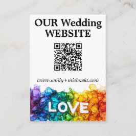 Cartão De Informações Código QR 🌈 Website LGBTQ Casado Pintado com Amor