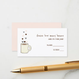 Cartão De Informações Coffee Bridal Shower Guess How Many Beans