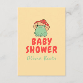 Cartão De Informações Cogumelo com Chá de fraldas de Sapo