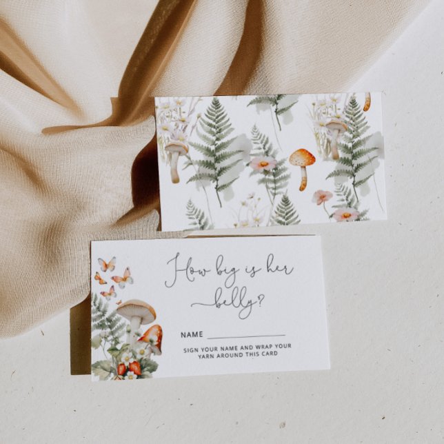 Cartão De Informações Cogumelo selvagem de outono, quão grande é a barri (Criador carregado)