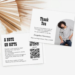 Cartão De Informações Colagem de Código QR Fundo -cum-Agradecimento Encl