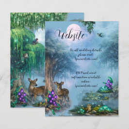 Cartão De Informações Coleção de Casamento Elegância Bioluminescente do 