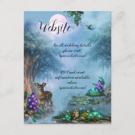 Cartão De Informações Coleção de Casamento Elegância Bioluminescente do 