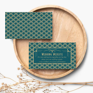 Cartão De Informações Coleção de Casamentos Art Deco Gatsby, de 1920