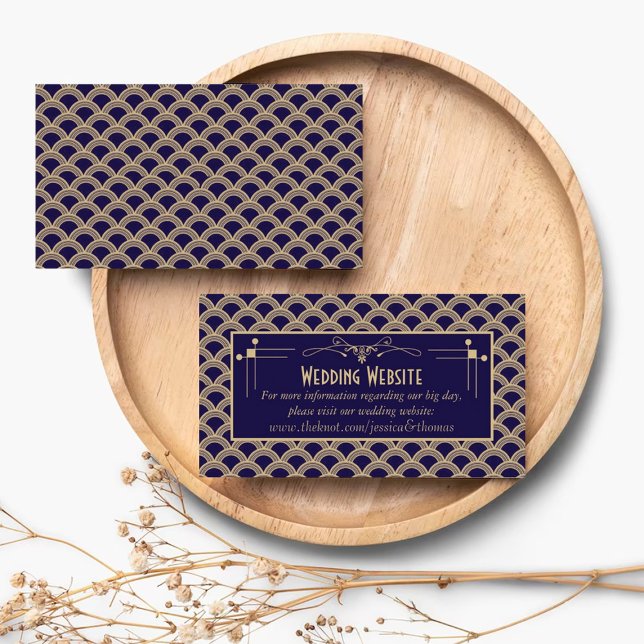 Cartão De Informações Coleção de Casamentos Art Deco Gatsby, de 1920 (Criador carregado)